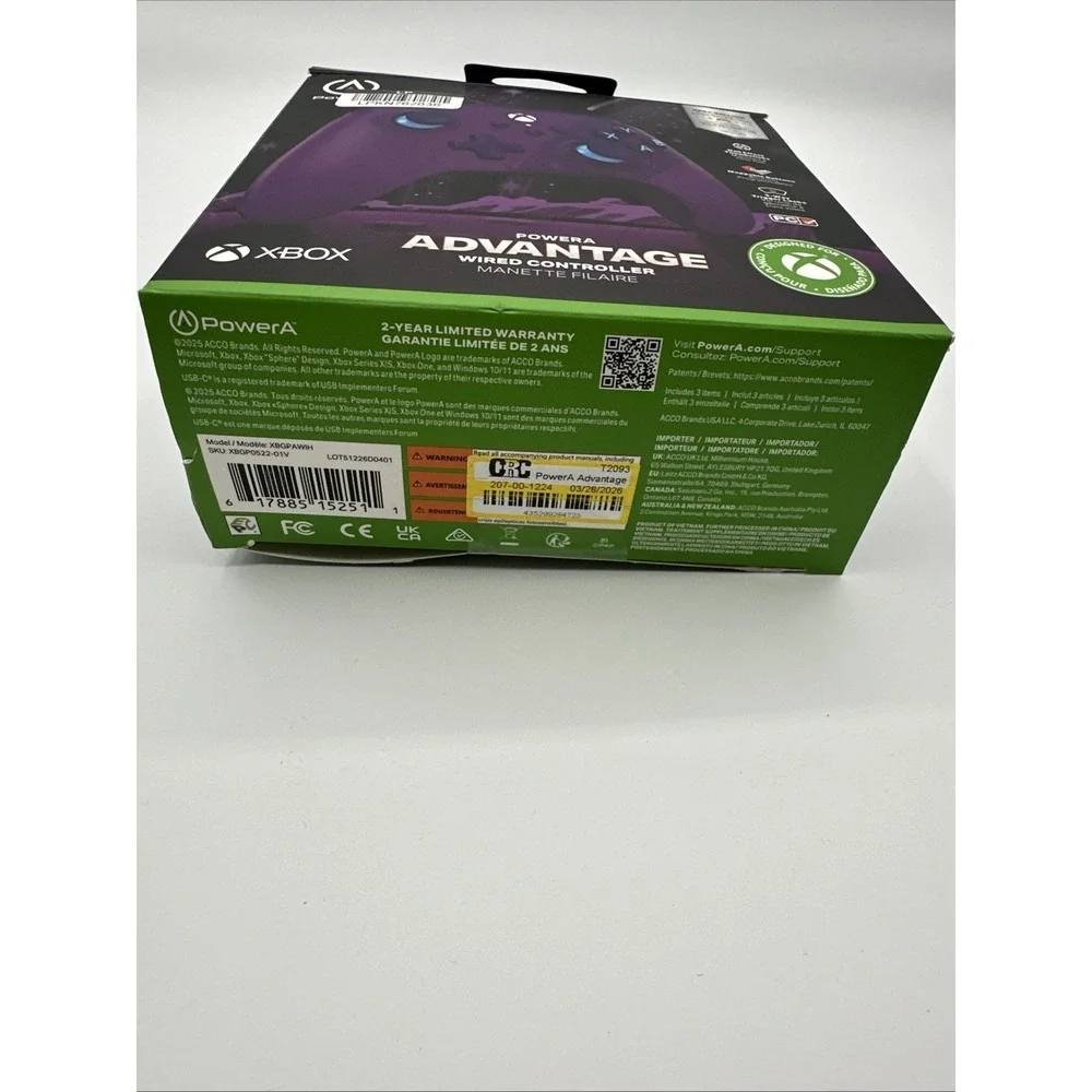PowerA Advantage Wired Controller Xbox Series X | S Celestial Purple‎ (OPEN BOX)